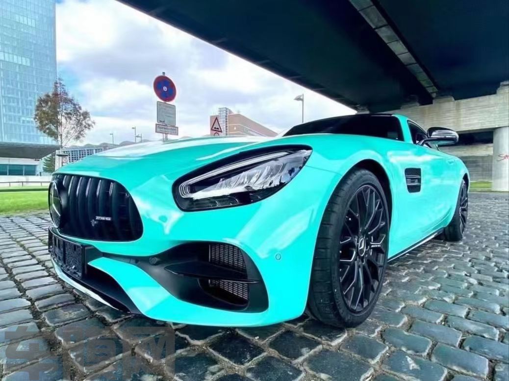 奔驰AMG GT 蒂芙尼蓝改色膜 效果图