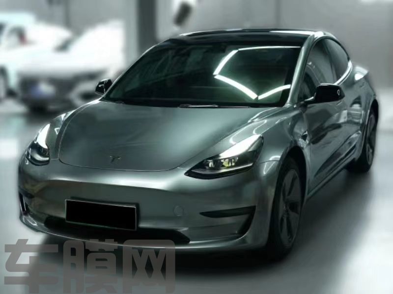 特斯拉Model Y 索玛托蓝改色膜 效果图