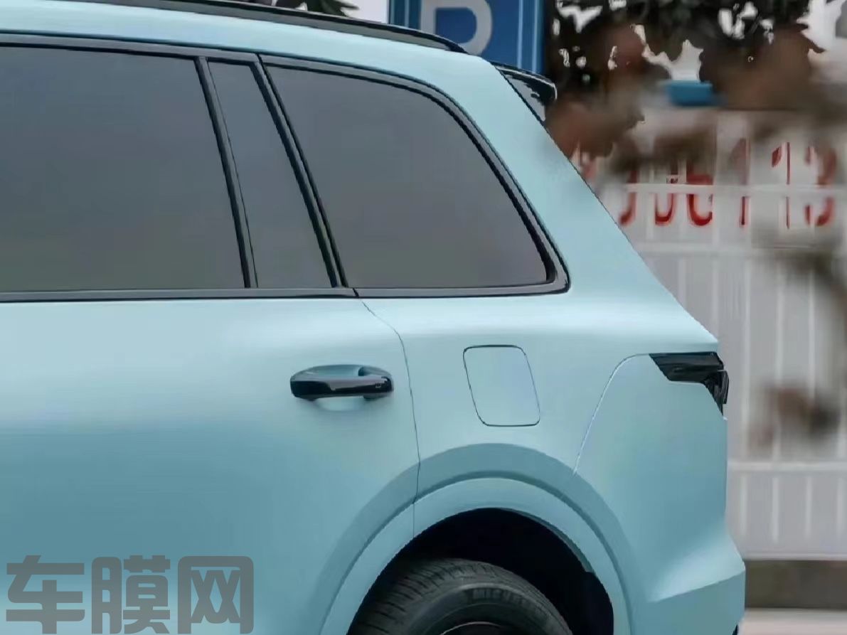 理想ONE 消光冰川蓝改色膜 效果图