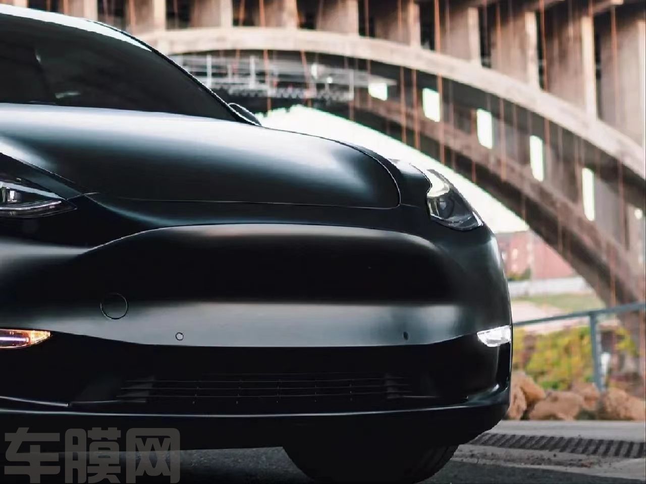 特斯拉Model Y 黑武士改色膜 效果图