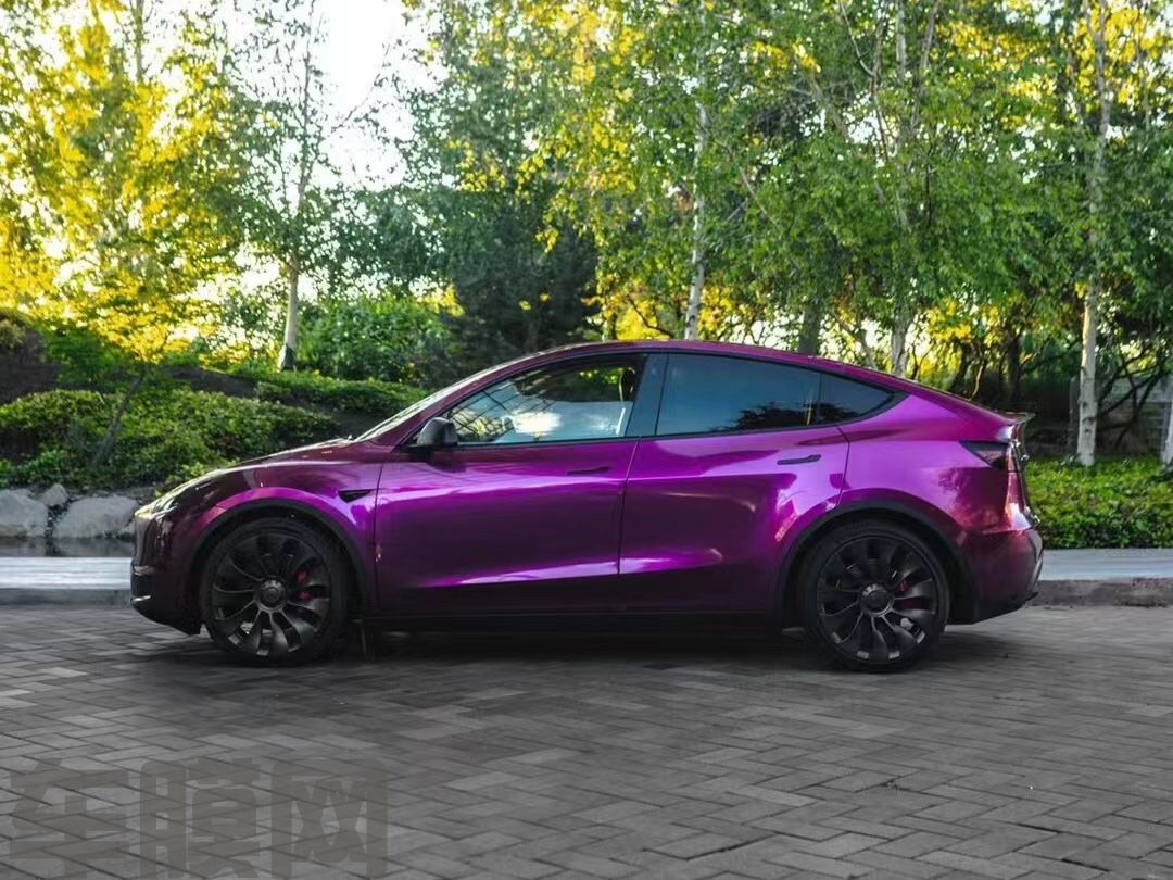 特斯拉Model Y 珍珠葡萄紫改色膜 效果图