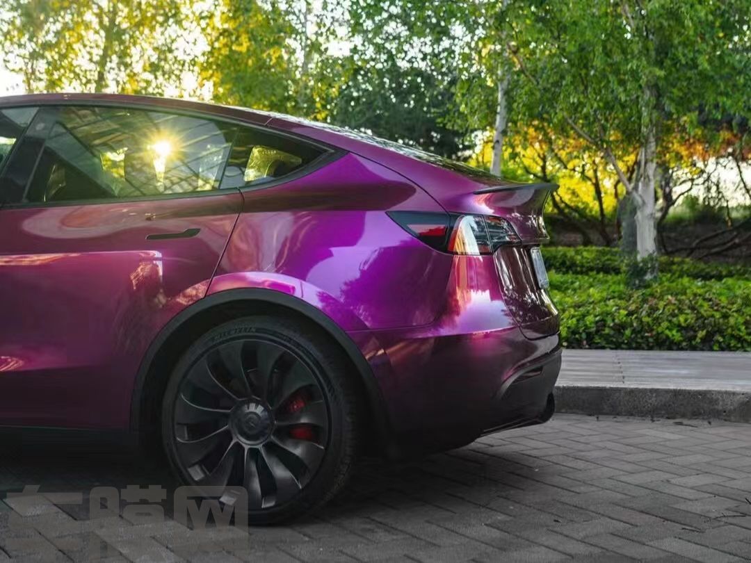 特斯拉Model Y 珍珠葡萄紫改色膜 效果图
