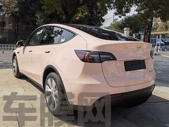 特斯拉Model Y 贝壳粉改色膜 效果图