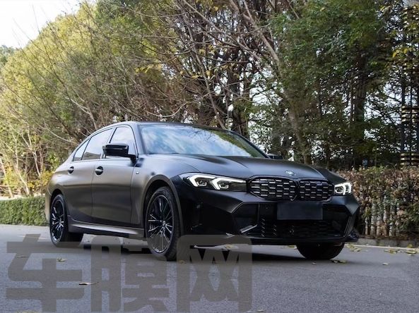 宝马325LI 电光金属黑改色膜 效果图