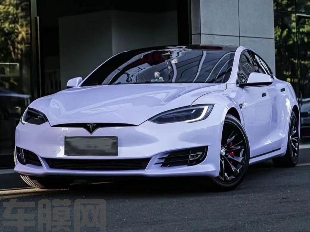 特斯拉Model S 星黛紫改色膜 效果图