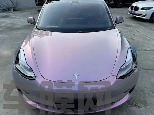 特斯拉Model 3 梦幻火山灰改色膜 效果图
