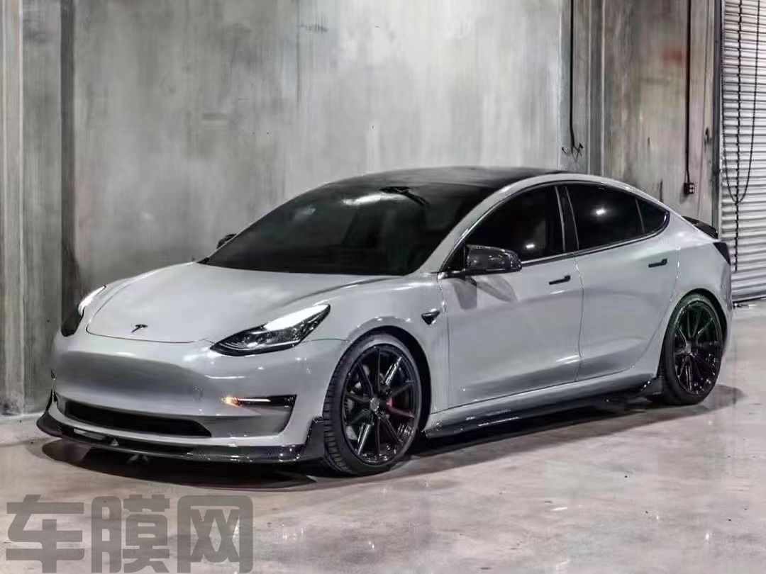 特斯拉Model 3 纳多灰改色膜 效果图