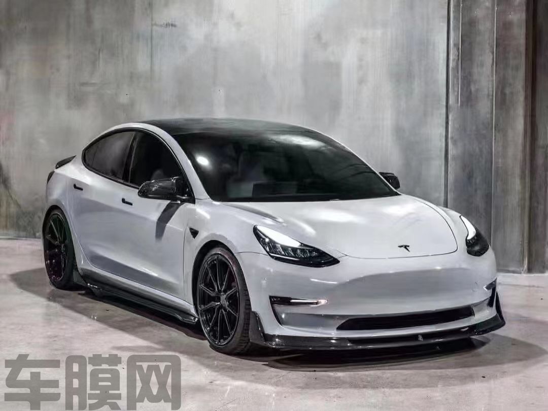 特斯拉Model 3 纳多灰改色膜 效果图