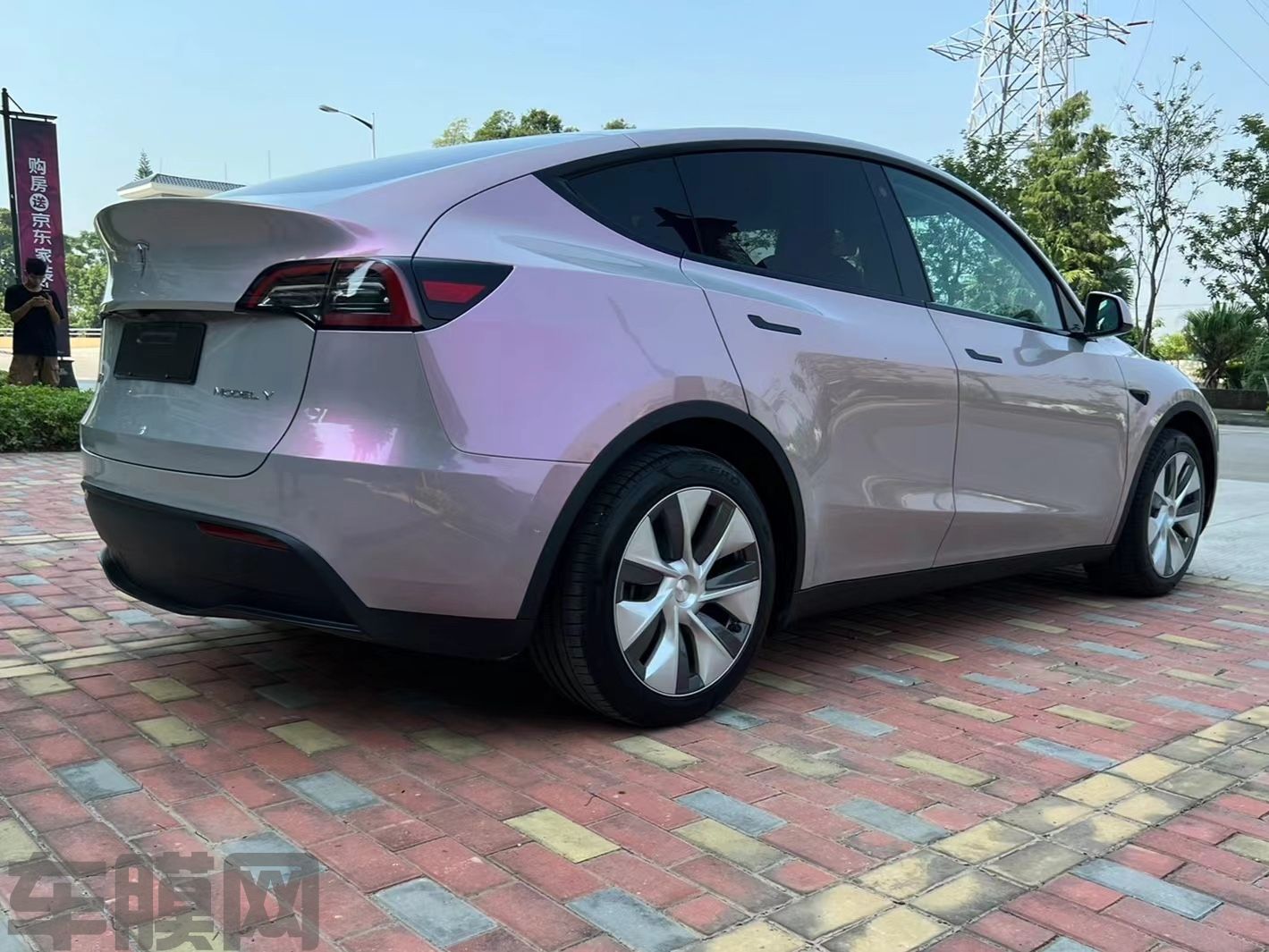 特斯拉Model 3 梦幻火山灰改色膜 效果图