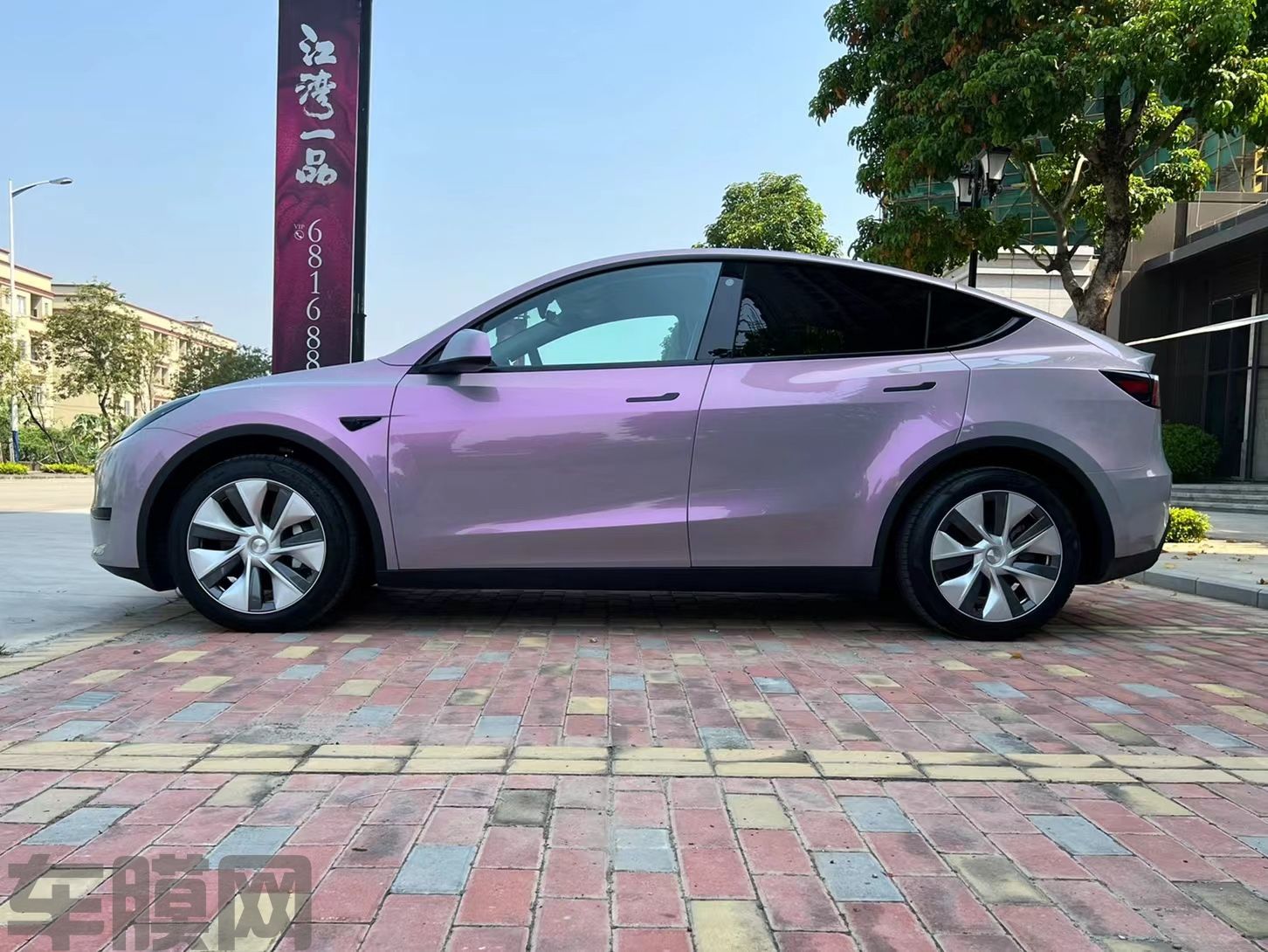 特斯拉Model 3 梦幻火山灰改色膜 效果图
