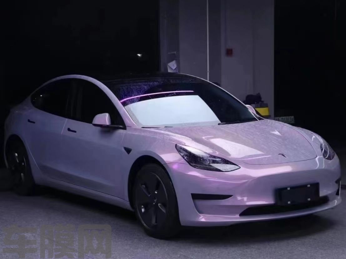 特斯拉Model 3 梦幻火山灰改色膜 效果图