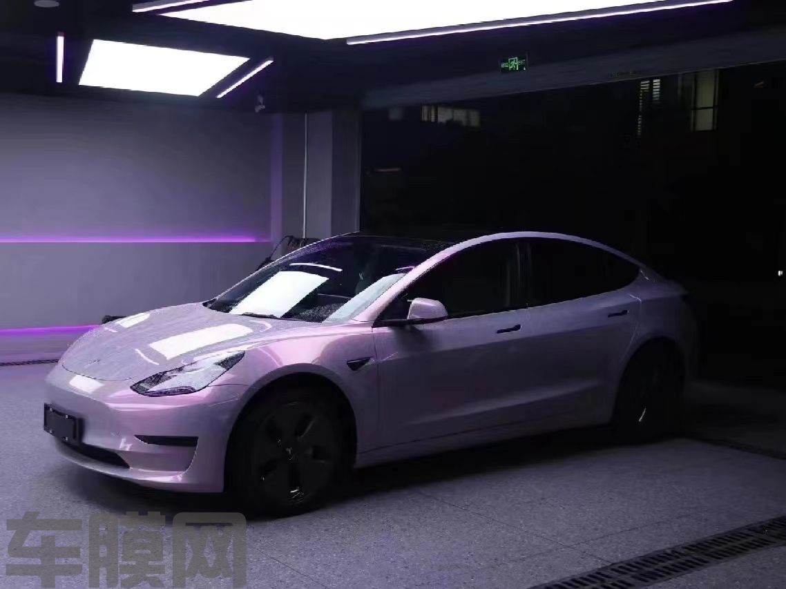 特斯拉Model 3 梦幻火山灰改色膜 效果图