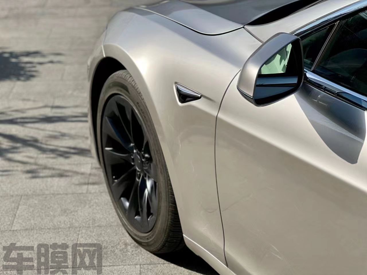 特斯拉Model S 金属钨钢改色膜 效果图