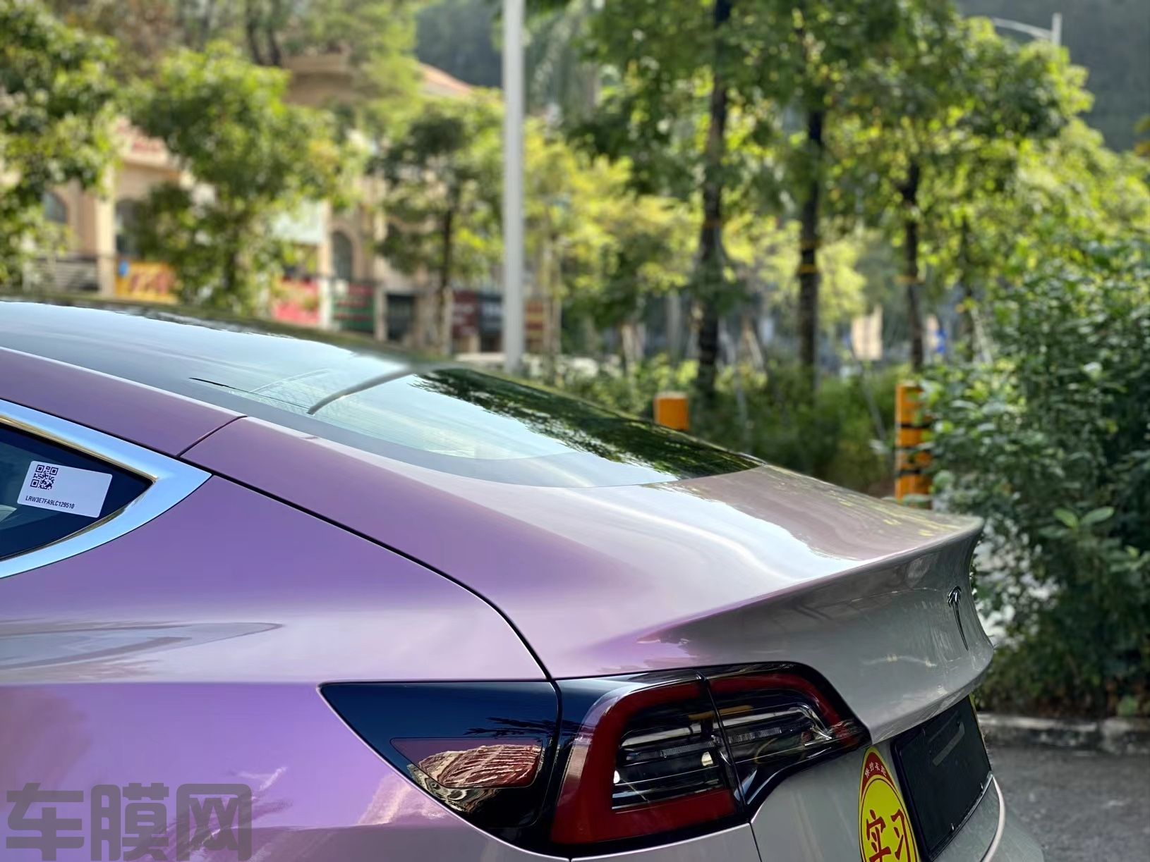 特斯拉Model 3 梦幻火山灰改色膜 效果图