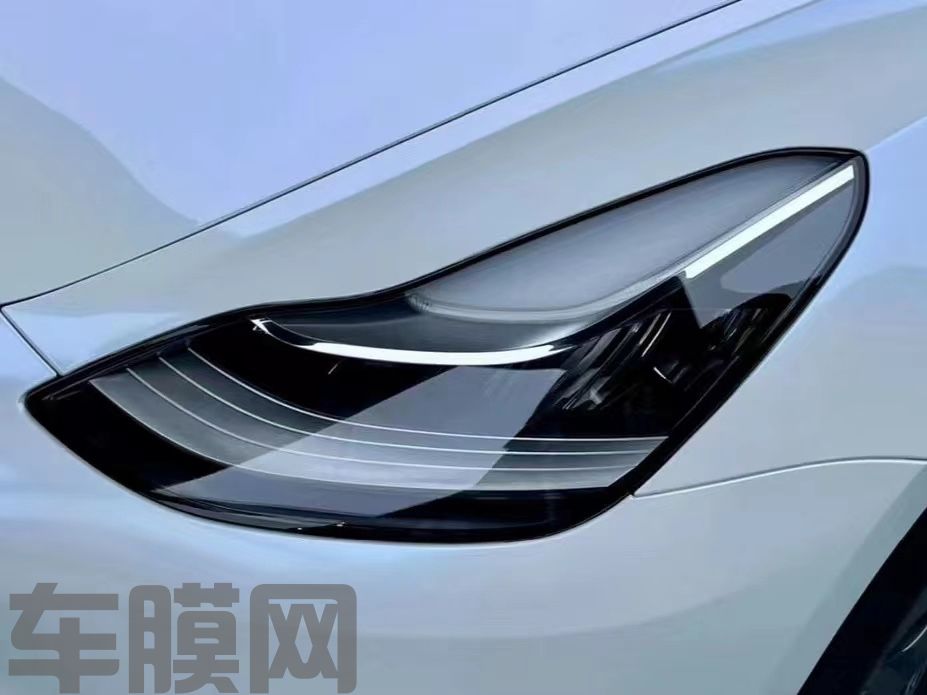 特斯拉Model 3 星空白魅蓝改色膜 效果图